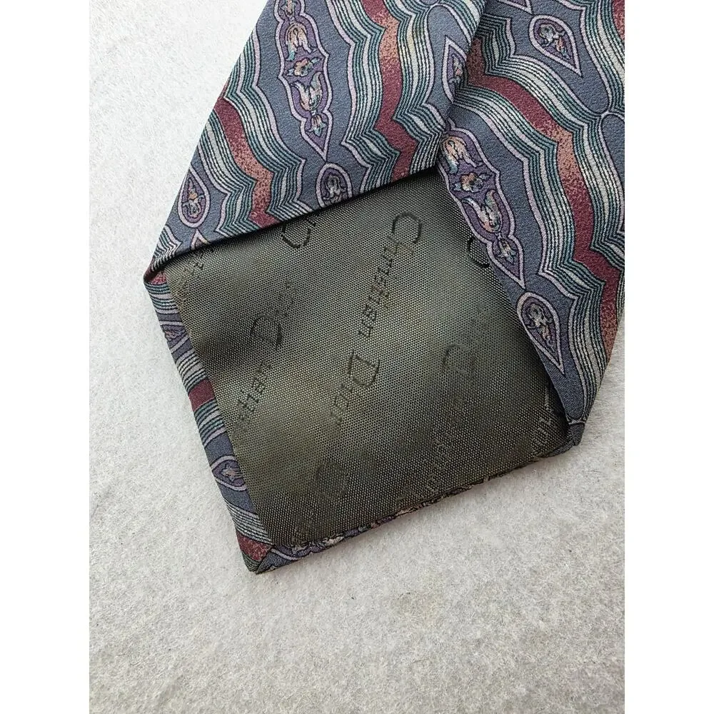 Christian Dior Vintage VTG Mens Tie Multi Color